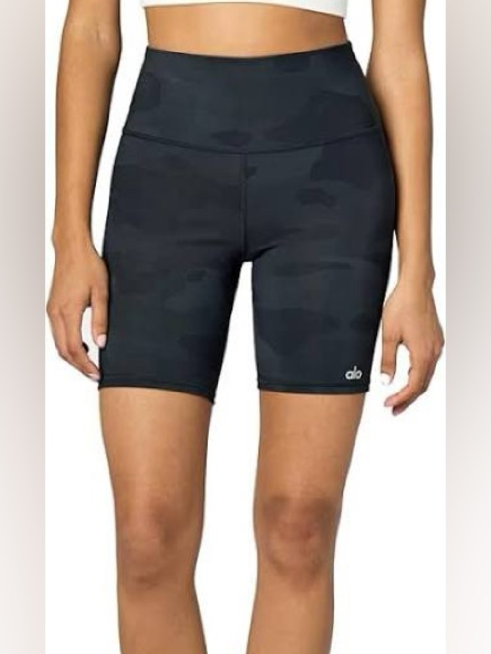 ALO Yoga Women's Dark Camo Bike Shorts  XXS